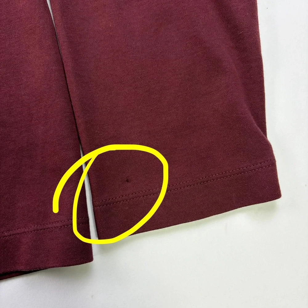 Banana Republic Luxury Touch Performance 1/4 Zip Pullover Mens L Burgundy Cotton